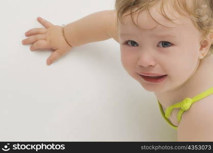 Portrait of a girl crying