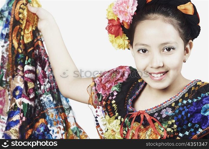 Portrait of a girl posing and smiling