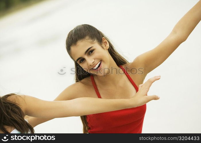 Portrait of a girl smiling