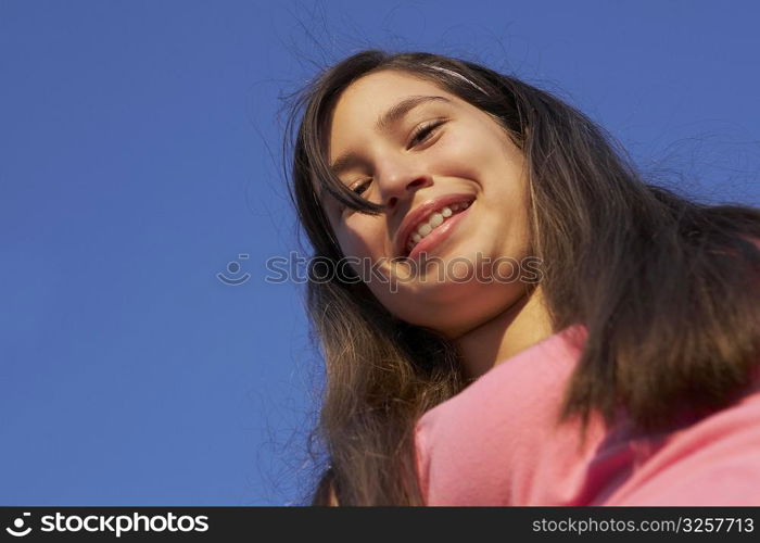 Portrait of a girl smiling