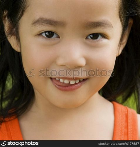 Portrait of a girl smiling
