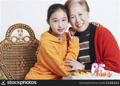 Portrait of a granddaughter and her grandmother