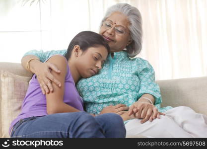 Portrait of a grandmother and granddaughter