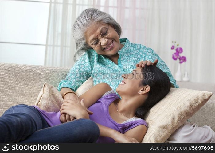 Portrait of a grandmother and granddaughter
