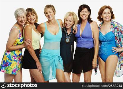 Portrait of a group of mature women standing together and smiling