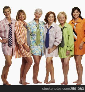 Portrait of a group of mature women standing together and smiling