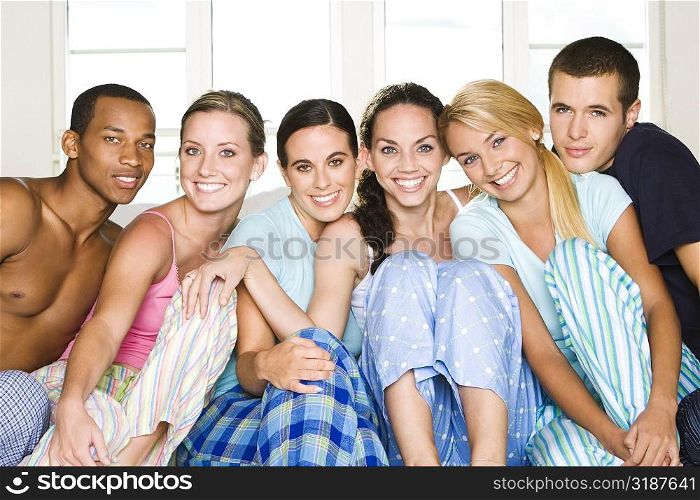 Portrait of a group of people smiling