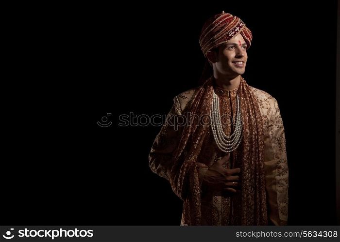 Portrait of a Gujarati groom