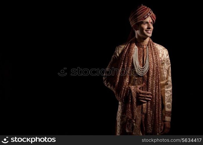 Portrait of a Gujarati groom