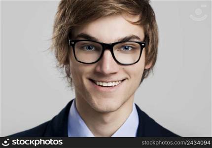 Portrait of a handsome business man wearing glasses
