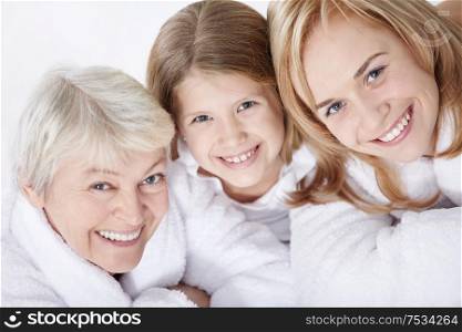 Portrait of a happy friendly family