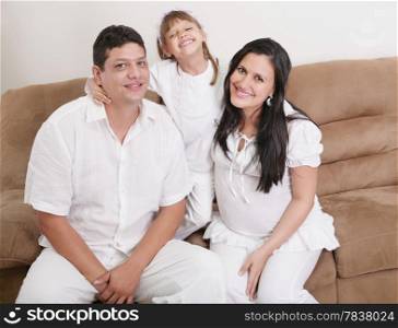 Portrait of a happy hispanic family