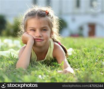 Portrait of a happy little girl