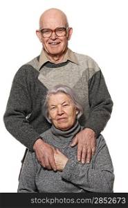 Portrait of a happy senior couple embracing each other