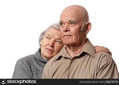 Portrait of a happy senior couple embracing each other