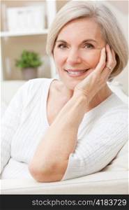 Portrait of A Happy Smiling Attractive Senior Woman