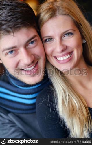 Portrait of a happy young couple in love