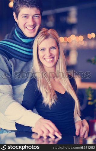 Portrait of a happy young couple in love