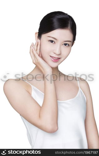 Portrait of a happy young woman