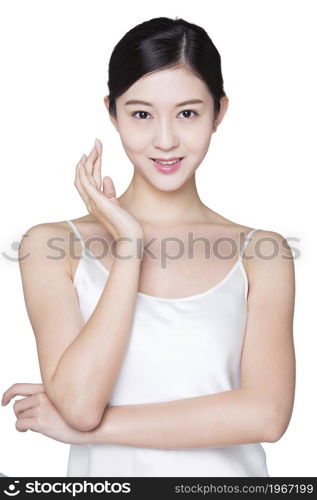 Portrait of a happy young woman