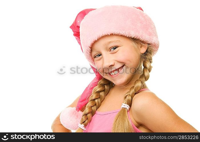 Portrait of a little christmas girl