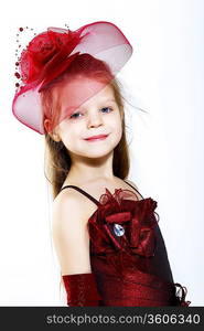 Portrait of a little girl in beautiful dress