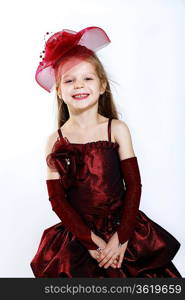 Portrait of a little girl in beautiful dress