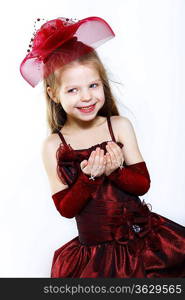 Portrait of a little girl in beautiful dress