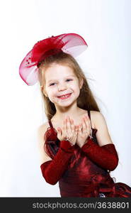 Portrait of a little girl in beautiful dress