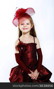 Portrait of a little girl in beautiful dress