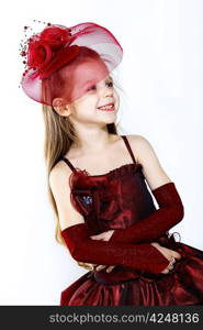 Portrait of a little girl in beautiful dress