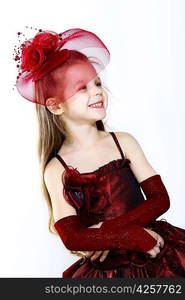 Portrait of a little girl in beautiful dress