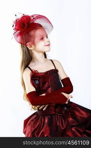 Portrait of a little girl in beautiful dress