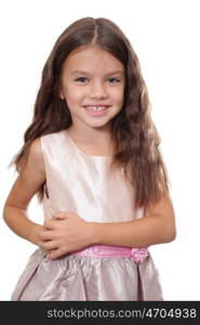 portrait of a little girl in the studio