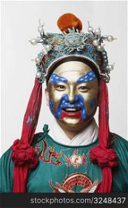 Portrait of a male Chinese opera performer smiling