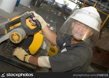 Portrait of a male construction worker working