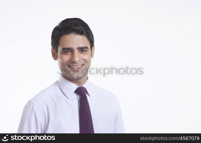 Portrait of a male executive smiling