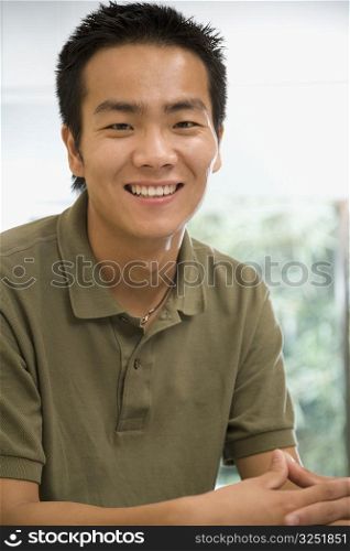 Portrait of a male office worker smiling
