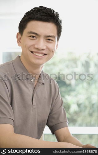 Portrait of a male office worker smiling