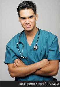 Portrait of a male surgeon smiling
