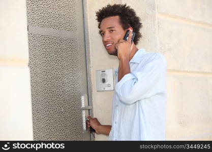 portrait of a man at door