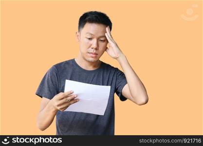 portrait of a man holding blank card