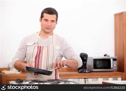 portrait of a man in kitchen