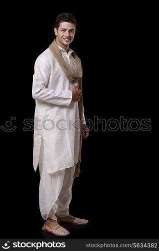 Portrait of a man in traditional attire