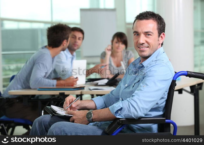 portrait of a man in wheelchair