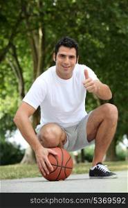 portrait of a man with basket-ball