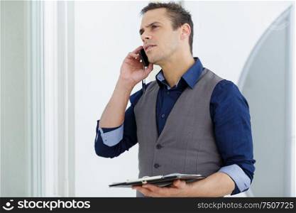 portrait of a man with phone