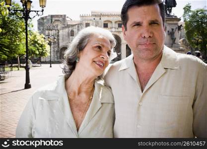 Portrait of a mature man and his mother looking at him, Santo Domingo, Dominican Republic
