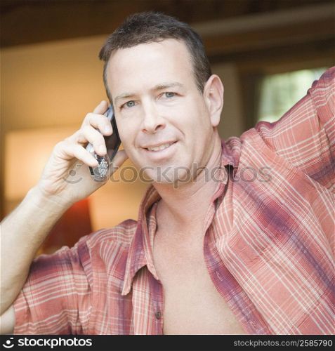 Portrait of a mature man using a mobile phone