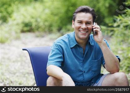 Portrait of a mature man using a mobile phone